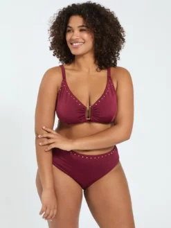 Bikini con borchiette e motivo cut out