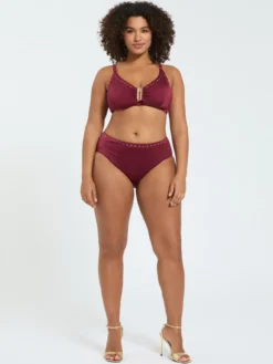 Bikini con borchiette e motivo cut out
