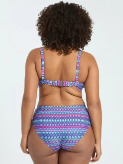 Bikini con stampa multicolor e laccetti