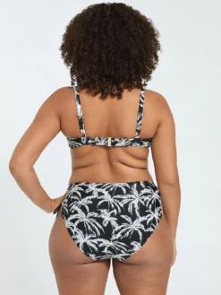 Bikini con stampa tropicale e laccetti