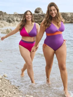 Bikini incrociato color block