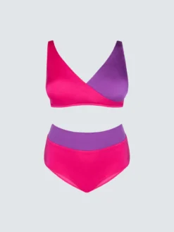 Bikini incrociato color block