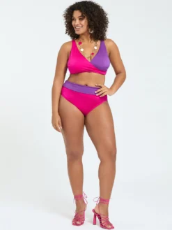 Bikini incrociato color block