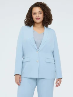 Blazer con bottoni gioiello