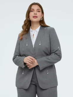 Blazer con dettagli brillanti