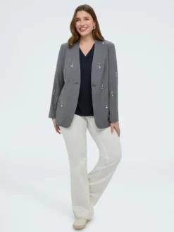 Blazer con dettagli brillanti