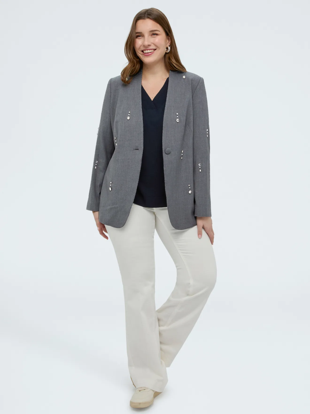 Blazer con dettagli brillanti