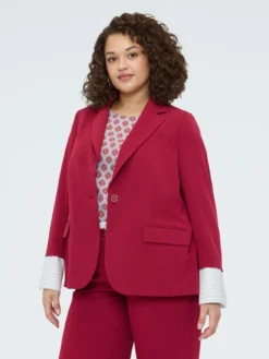 Blazer con polsino effetto camicia staccabile