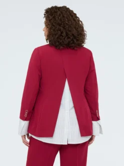 Blazer con polsino effetto camicia staccabile