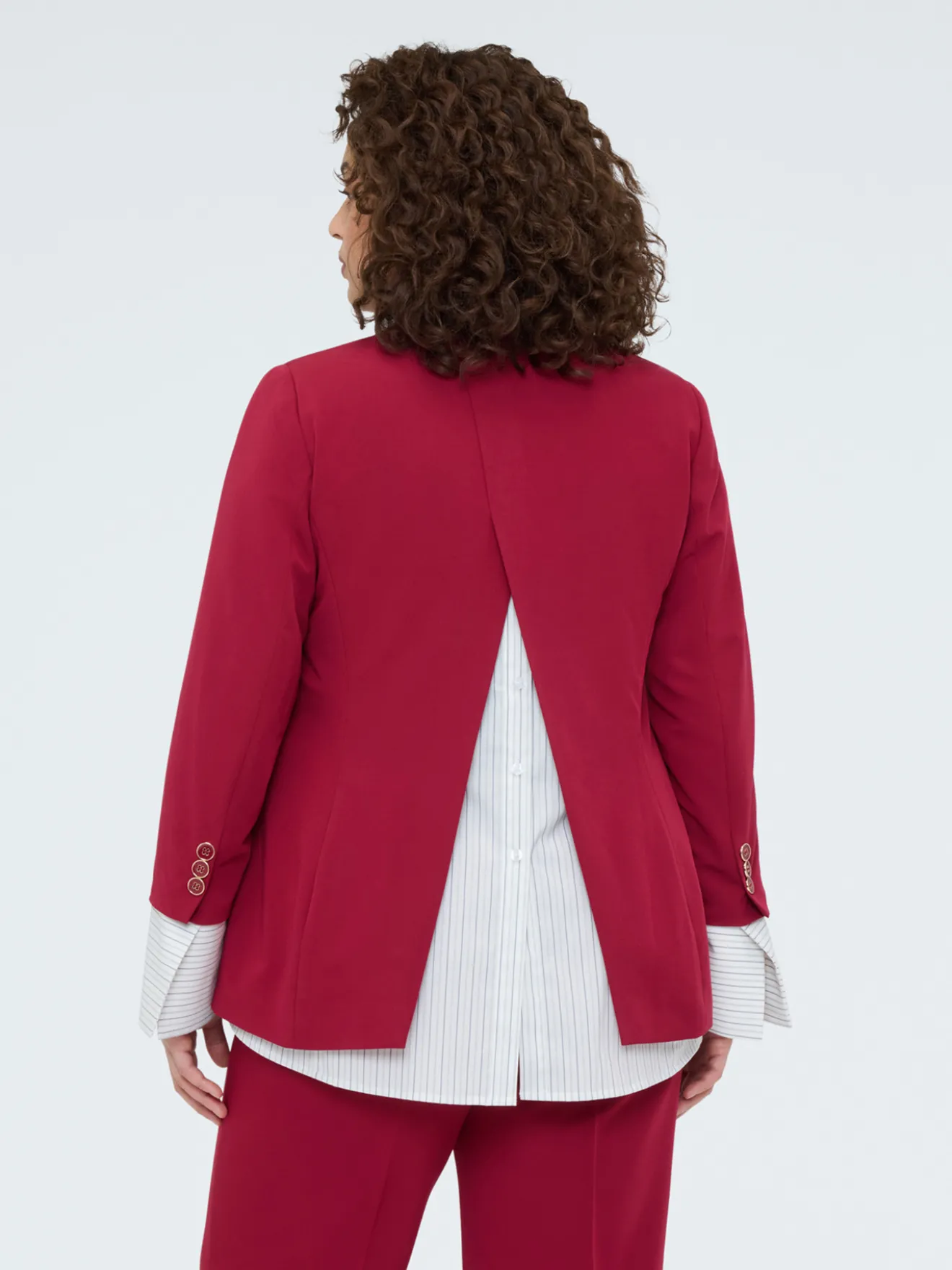 Blazer con polsino effetto camicia staccabile