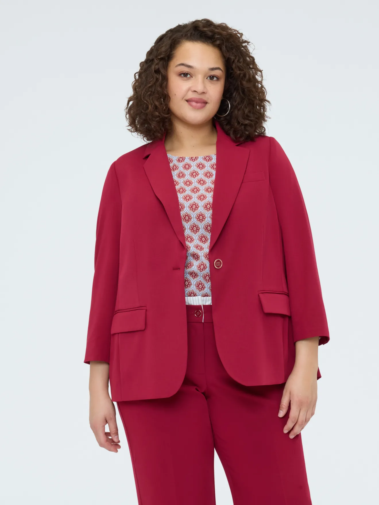 Blazer con polsino effetto camicia staccabile
