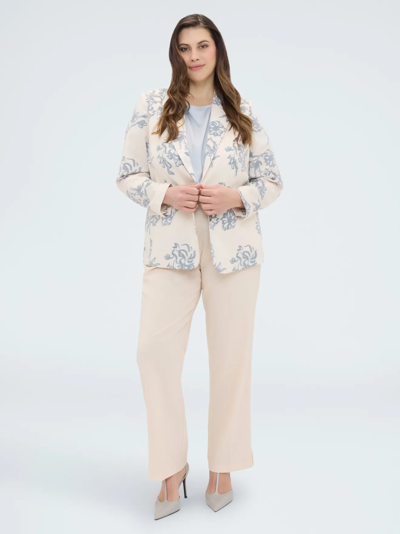 Blazer con stampa floreale