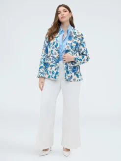 Blazer con stampa floreale
