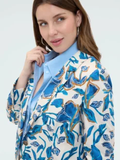 Blazer con stampa floreale