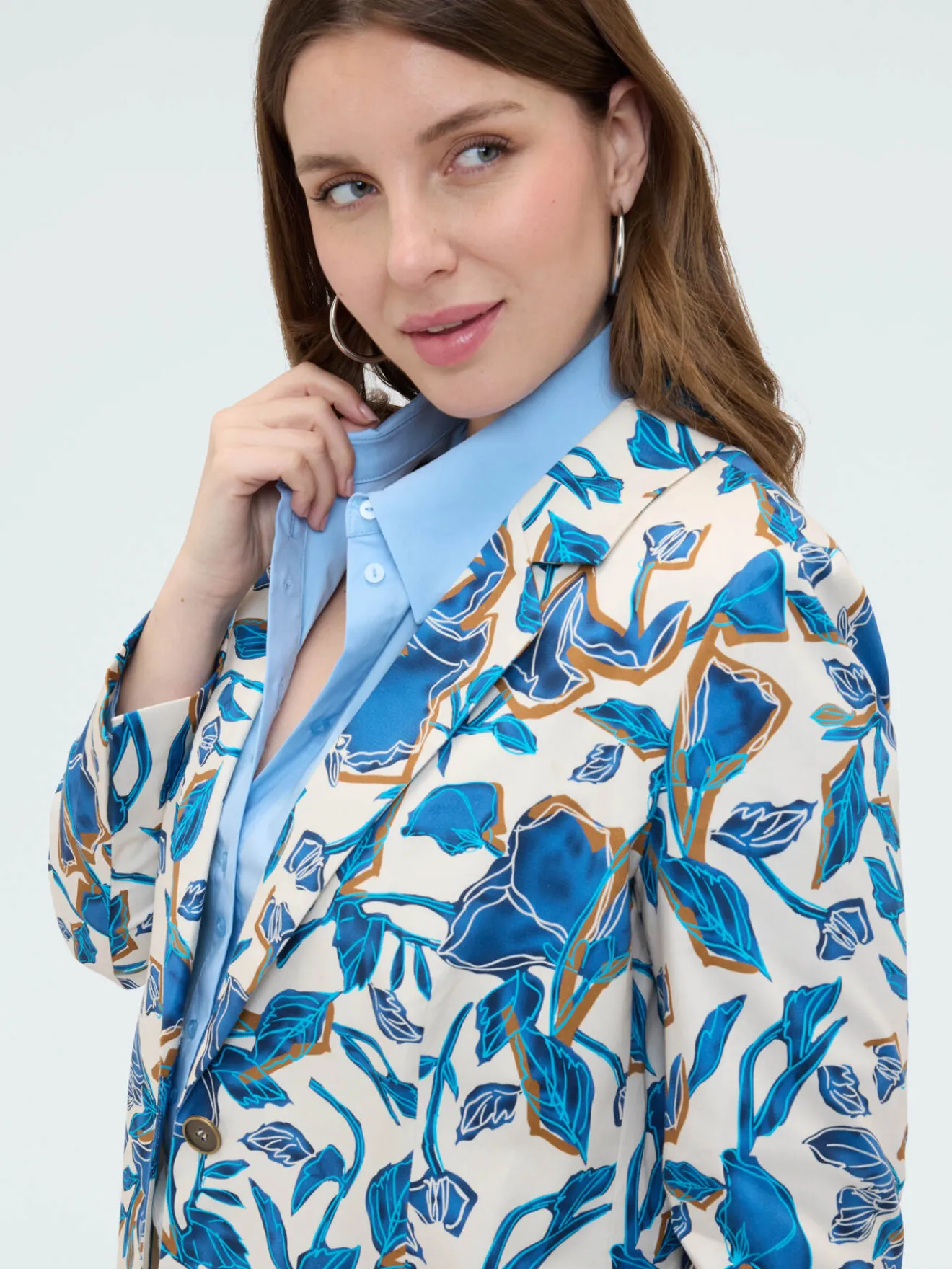 Blazer con stampa floreale