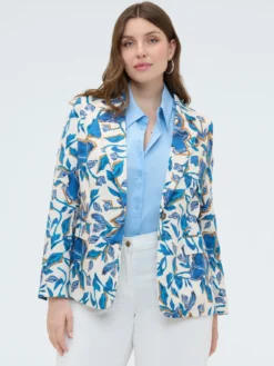 Blazer con stampa floreale