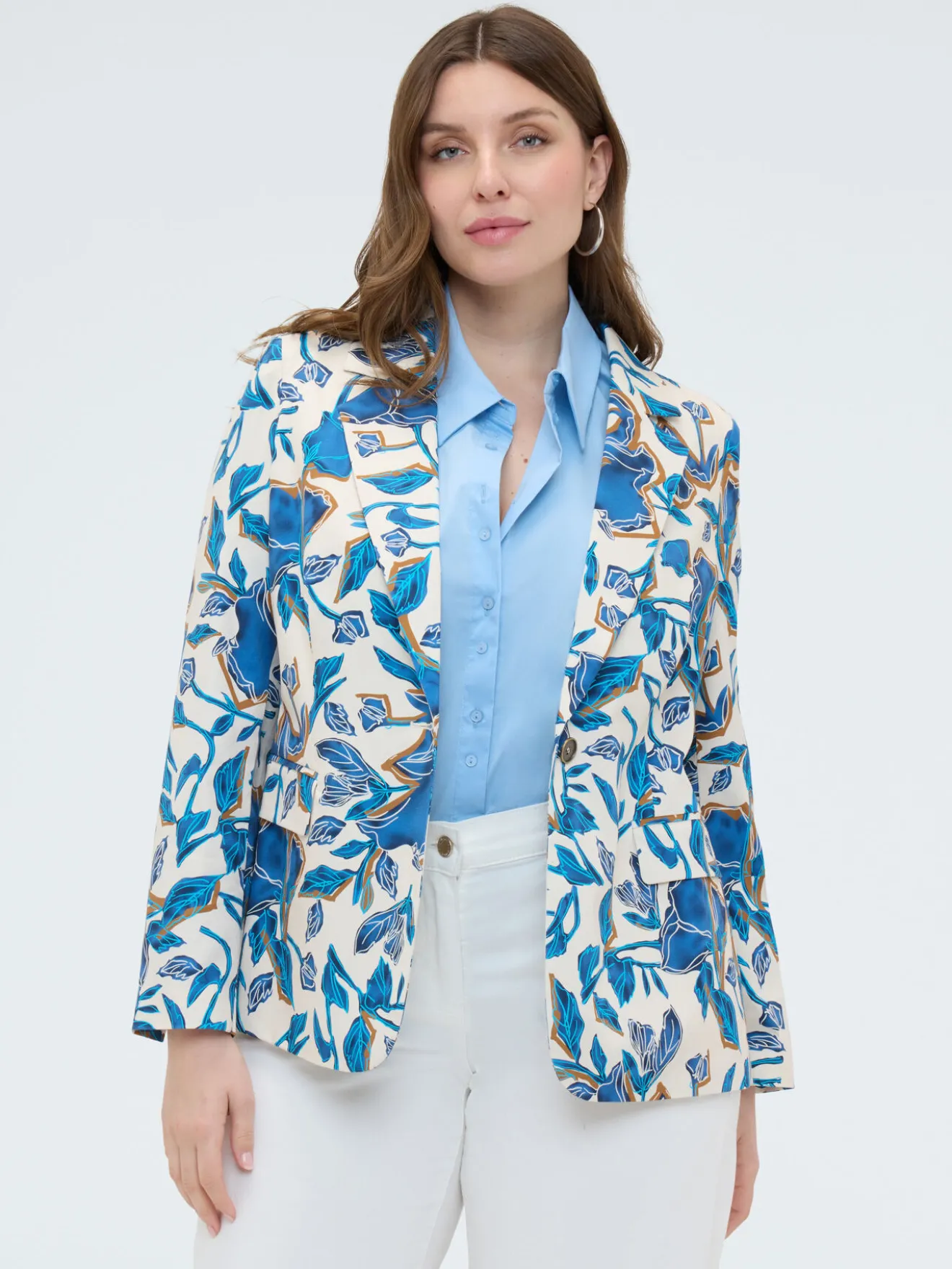 Blazer con stampa floreale