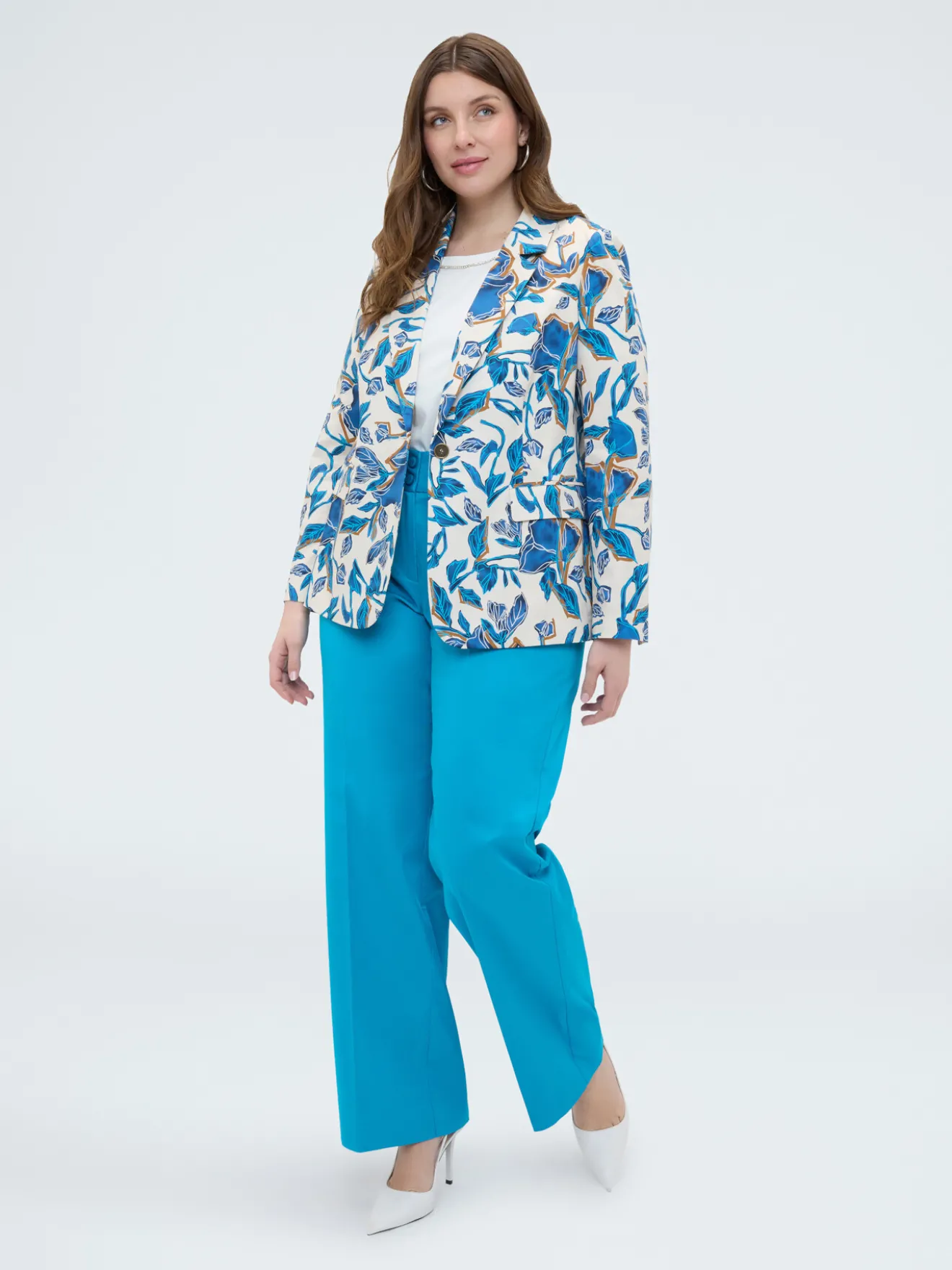 Blazer con stampa floreale