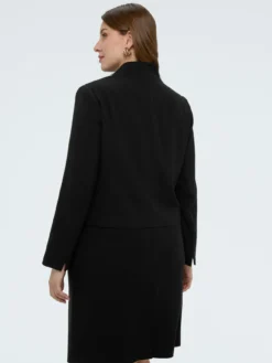 Blazer cropped in tessuto stretch