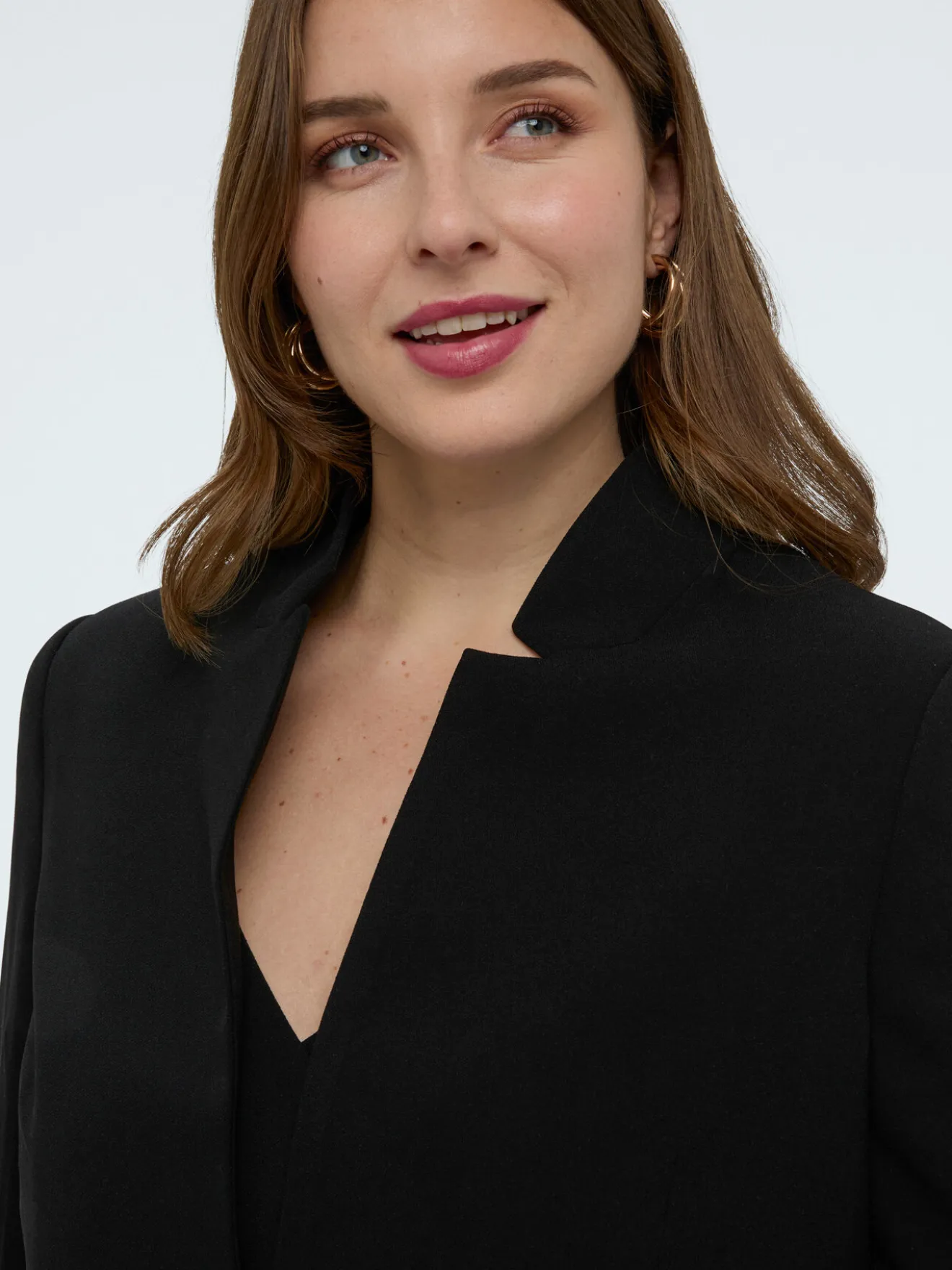 Blazer cropped in tessuto stretch