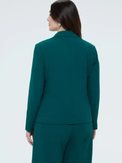 Blazer cropped in tessuto stretch