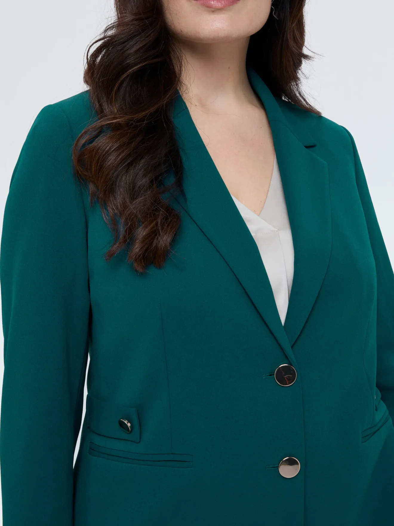 Blazer cropped in tessuto stretch