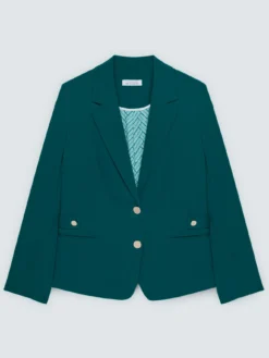 Blazer cropped in tessuto stretch