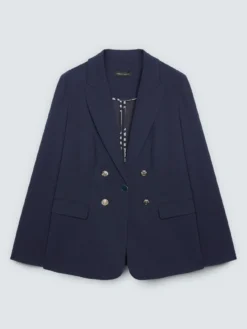 Blazer effetto doppiopetto in tessuto stretch