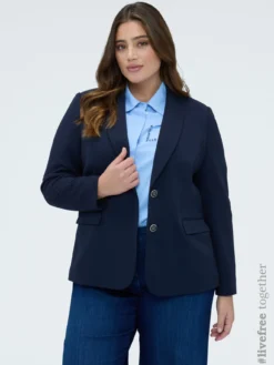 Blazer fitted in tessuto stretch