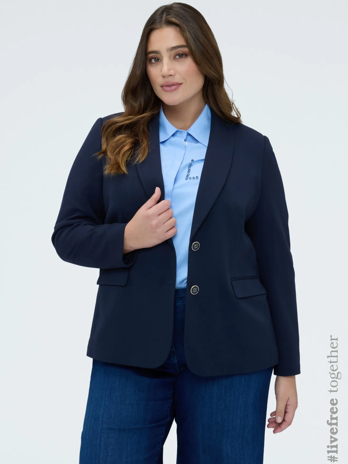 Blazer fitted in tessuto stretch