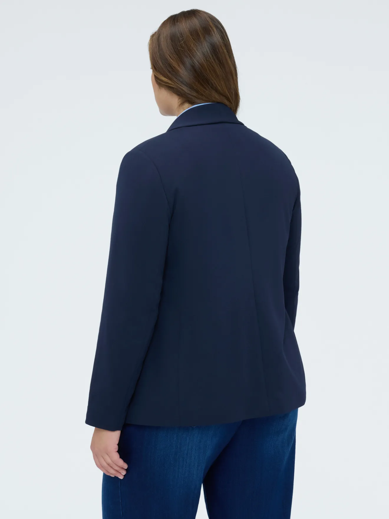 Blazer fitted in tessuto stretch