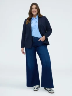 Blazer fitted in tessuto stretch
