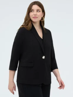 Blazer in jersey con maniche a tre quarti