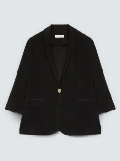Blazer in jersey con maniche a tre quarti