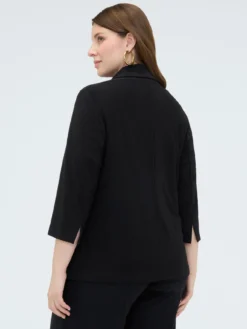 Blazer in jersey con maniche a tre quarti