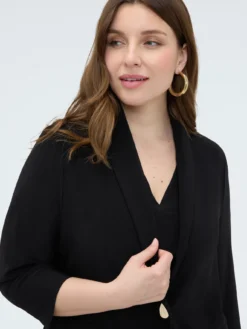 Blazer in jersey con maniche a tre quarti