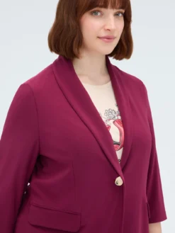 Blazer in jersey con maniche a tre quarti