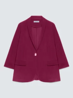 Blazer in jersey con maniche a tre quarti