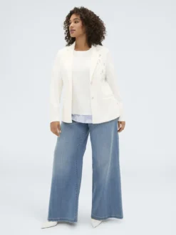 Blazer in scuba con applicazioni crystal