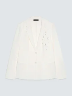 Blazer in scuba con applicazioni crystal