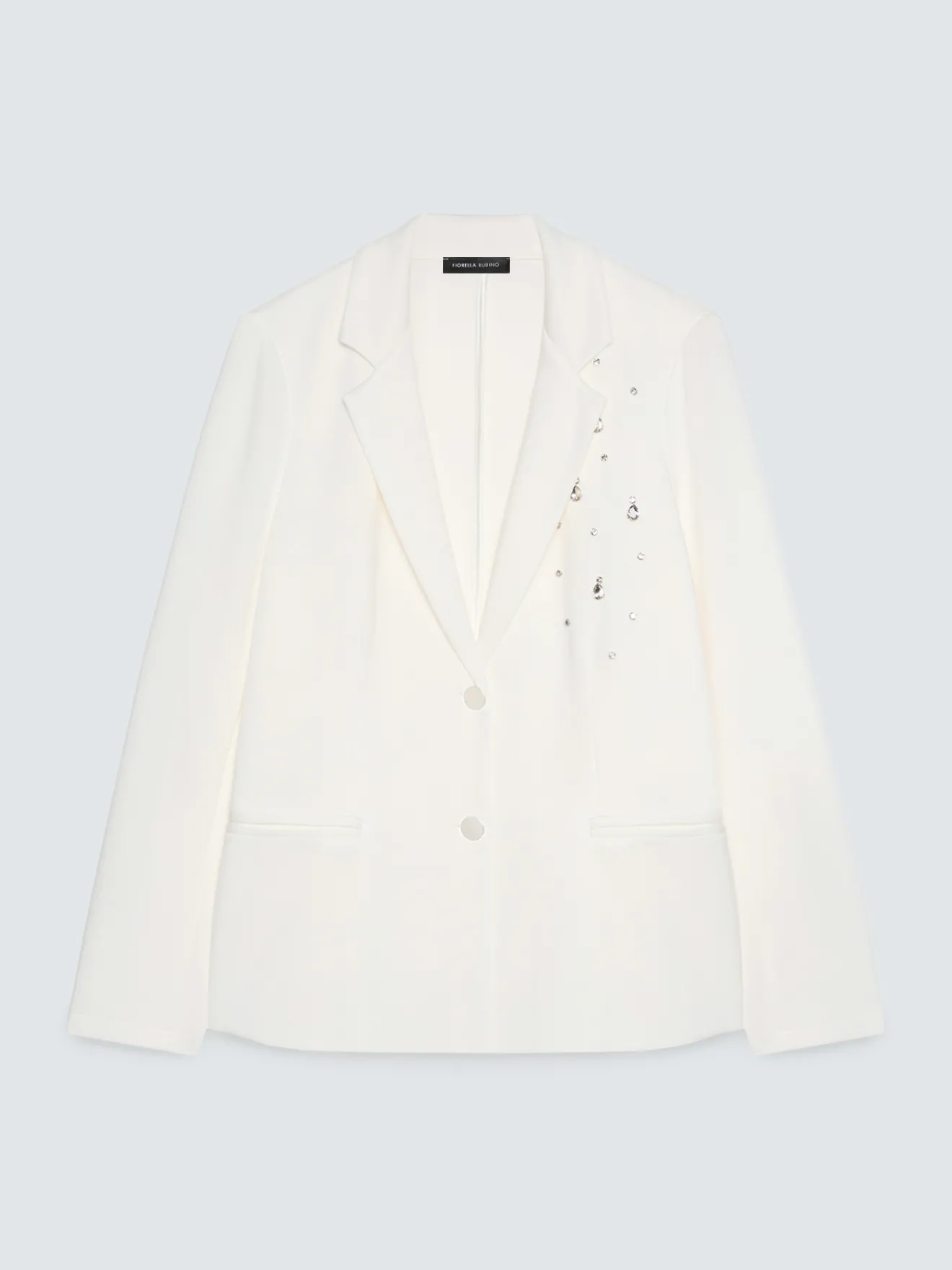 Blazer in scuba con applicazioni crystal