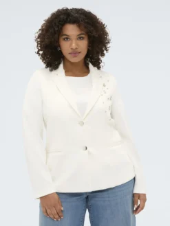 Blazer in scuba con applicazioni crystal