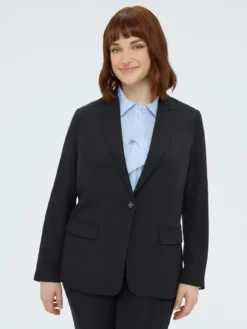 Blazer strutturato con bottone gioiello