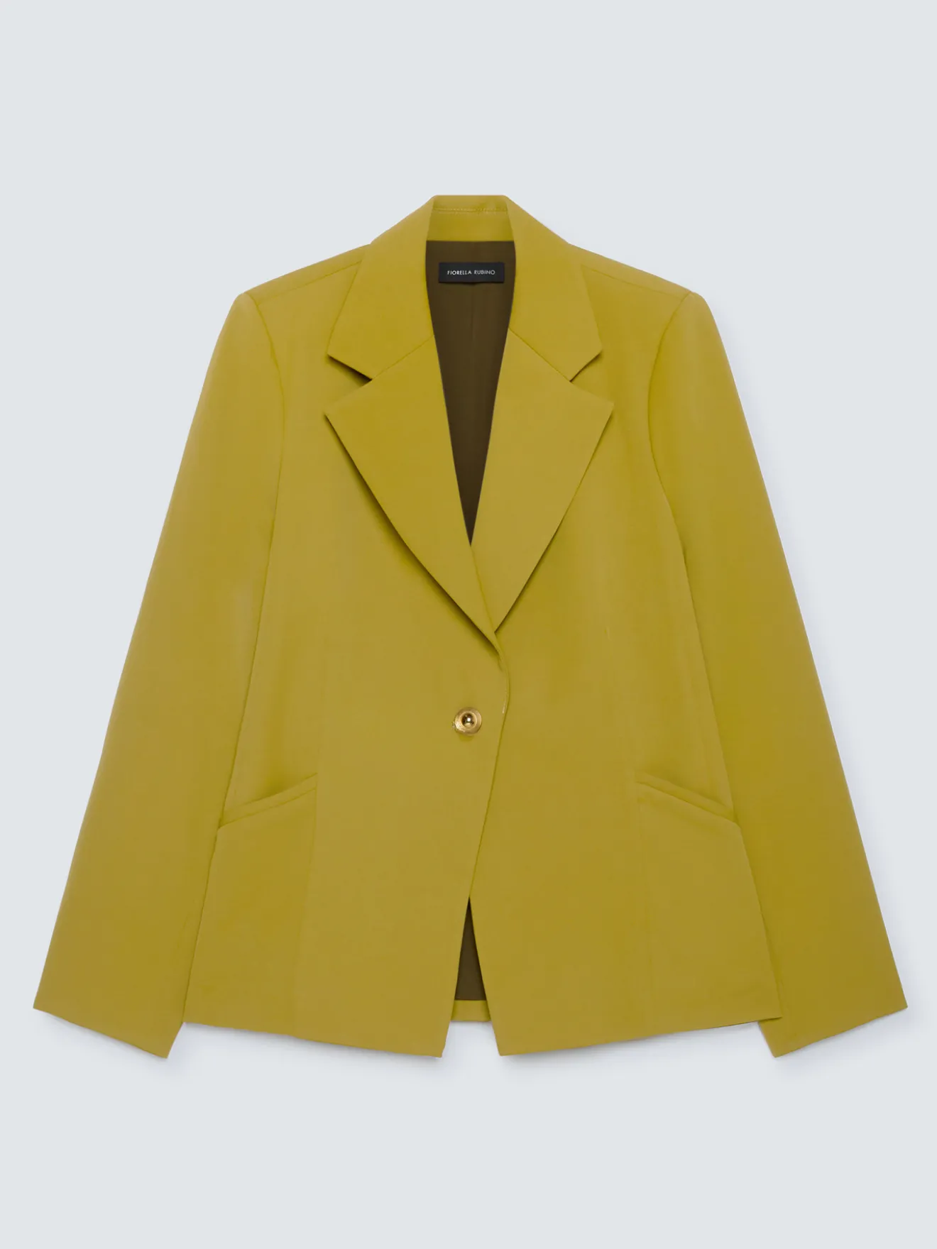 Blazer strutturato con bottone gioiello