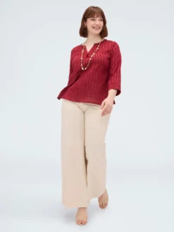 Blusa a righe in cotone