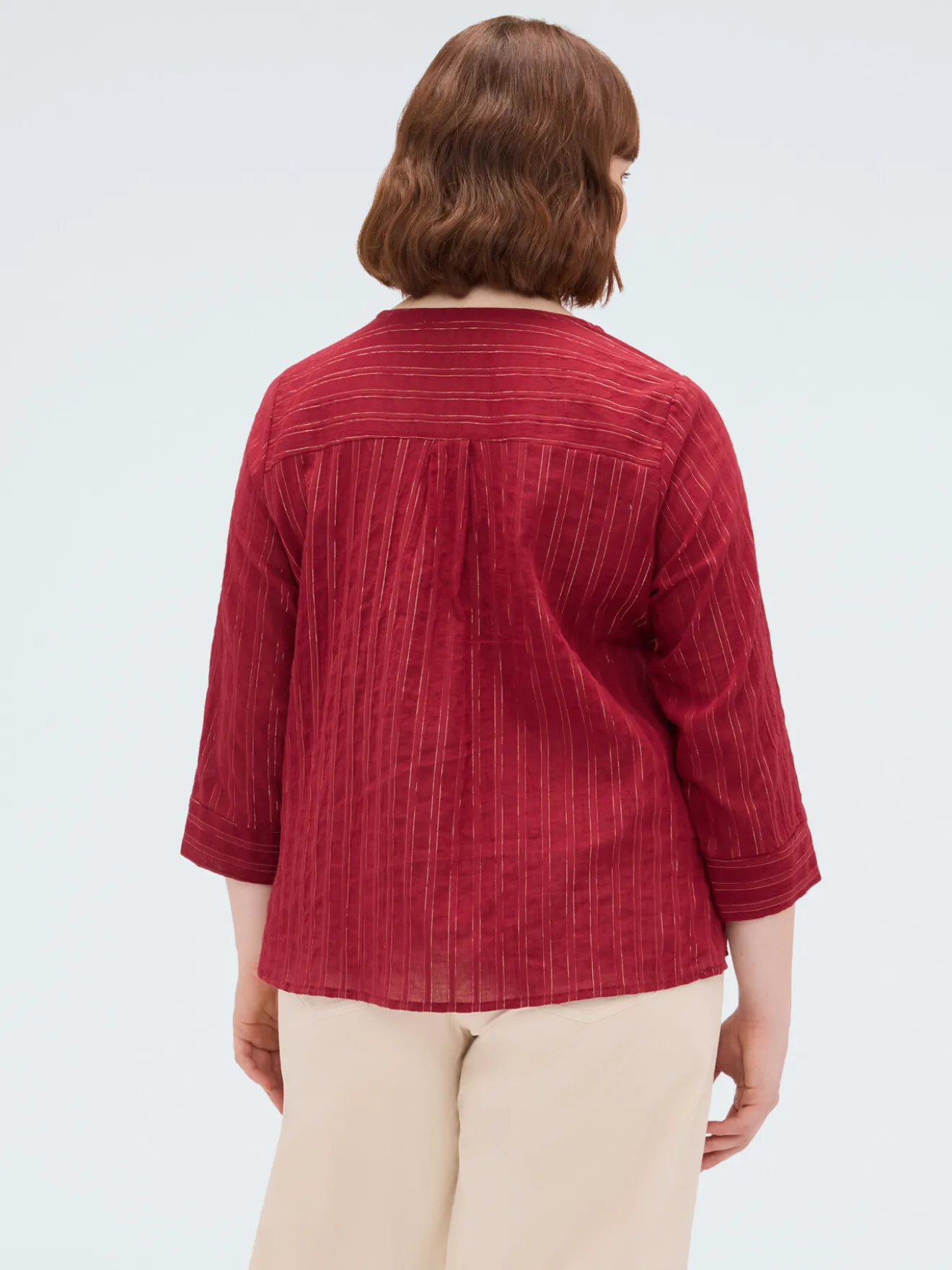 Blusa a righe in cotone