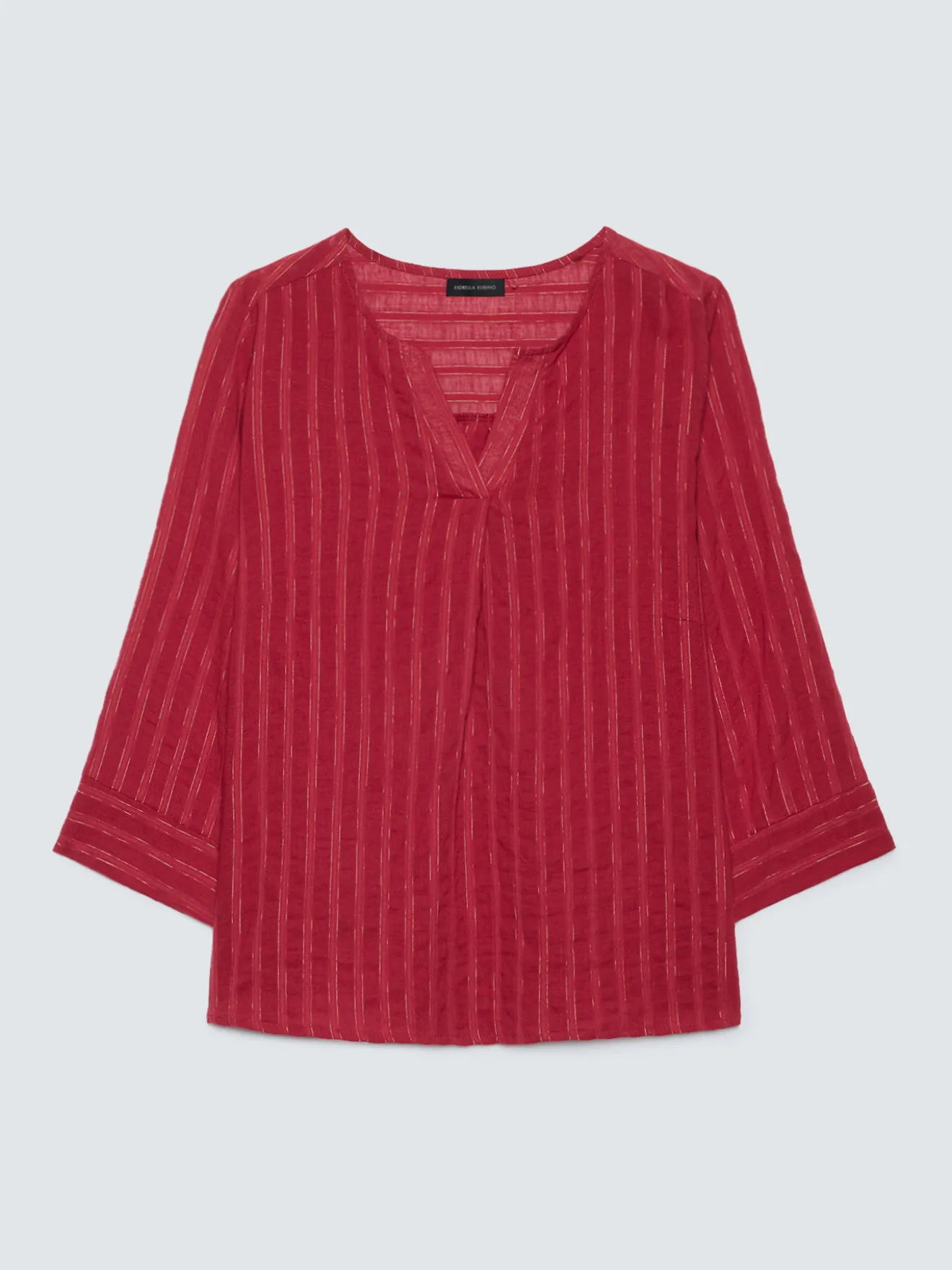 Blusa a righe in cotone