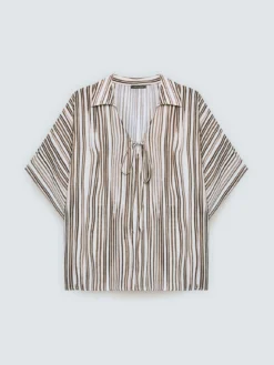 Blusa a righe in viscosa