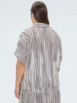 Blusa a righe in viscosa