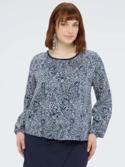 Blusa con stampa floreale